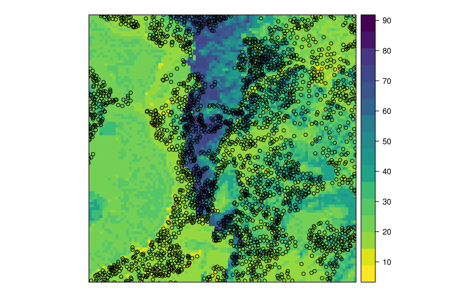 Predicted sand content based on random forest.